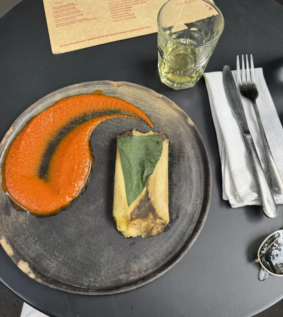 Vegan tamale in Mexico City
