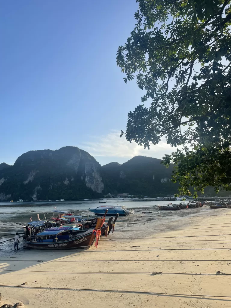 longtail boat in Phi Phi Island things to do