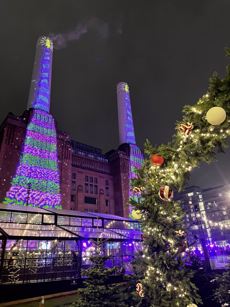 Best London Christmas Photo Spots | Battersea Power Station